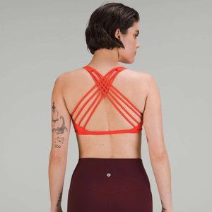 LULULEMON - FREE TO BE BRA WILD ORANGE - Size 8